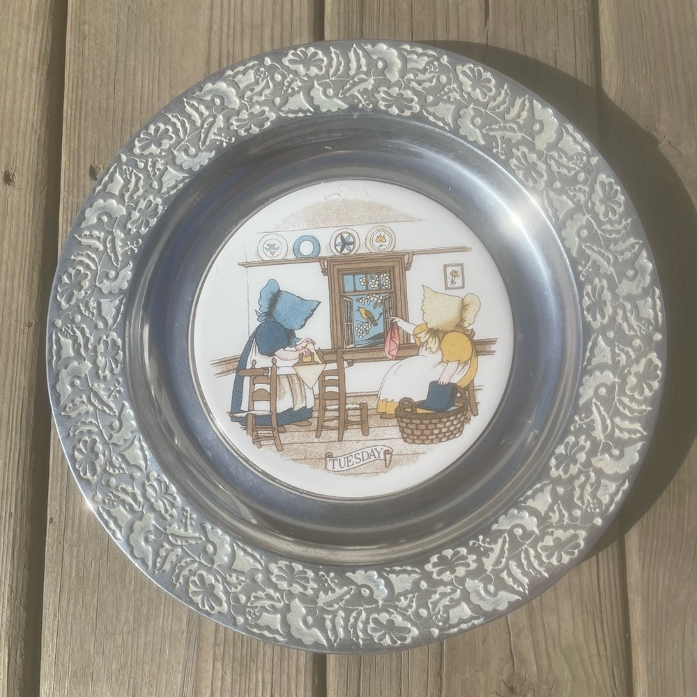 Vintage Wilton Columbia PA RWP Pewter Plate Days Of The Week Tuesday Rare